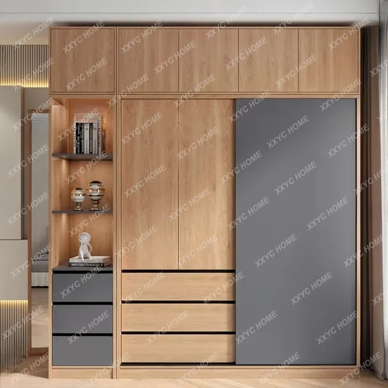 XXNew Multilayer Organizer Wardrobe Modern Minimalist Storage Closet Wardrobe Cabinet Shelves Furniture