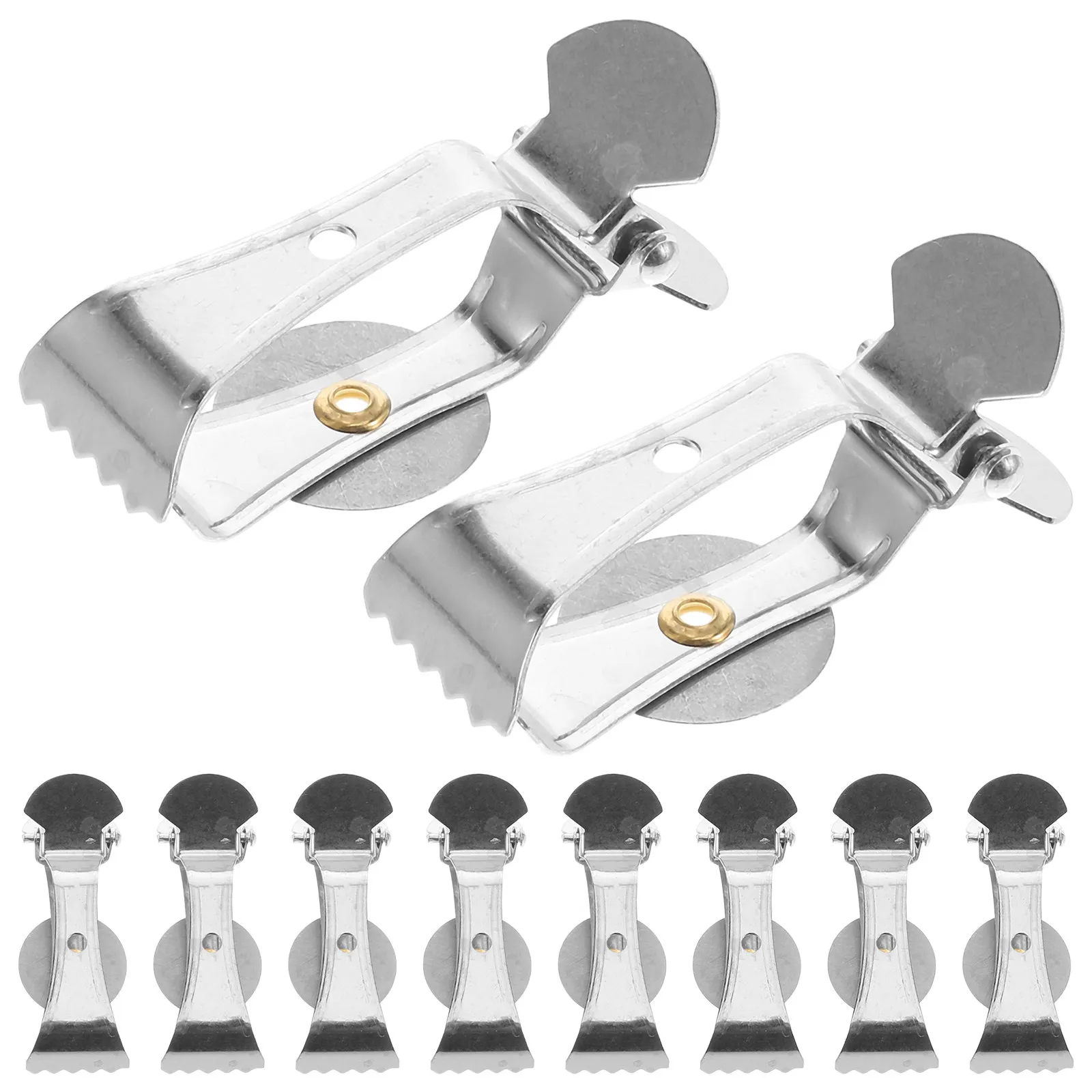 10Pcs Metal Curtain Tiebacks Holdbacks Clips Stainless Steel Wide Mouth Design for Bedroom Living Room Nursery Curtain