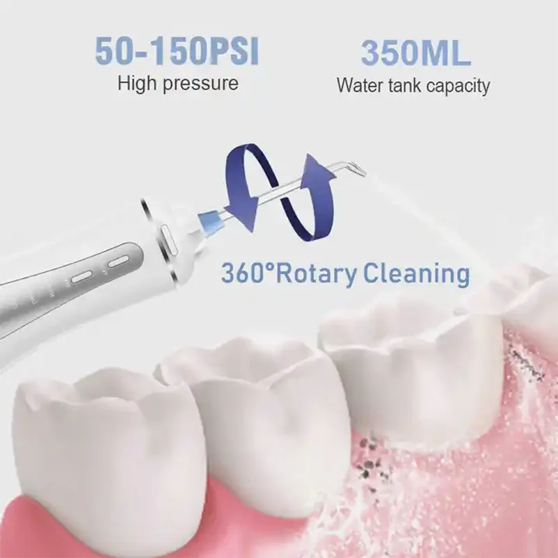 NEW Oral Irrigator Fairywill Water Flosser 5Modes Portable Dental Water Jet 350ML Water Tank Teeth Cleaner USB Charge Waterproof