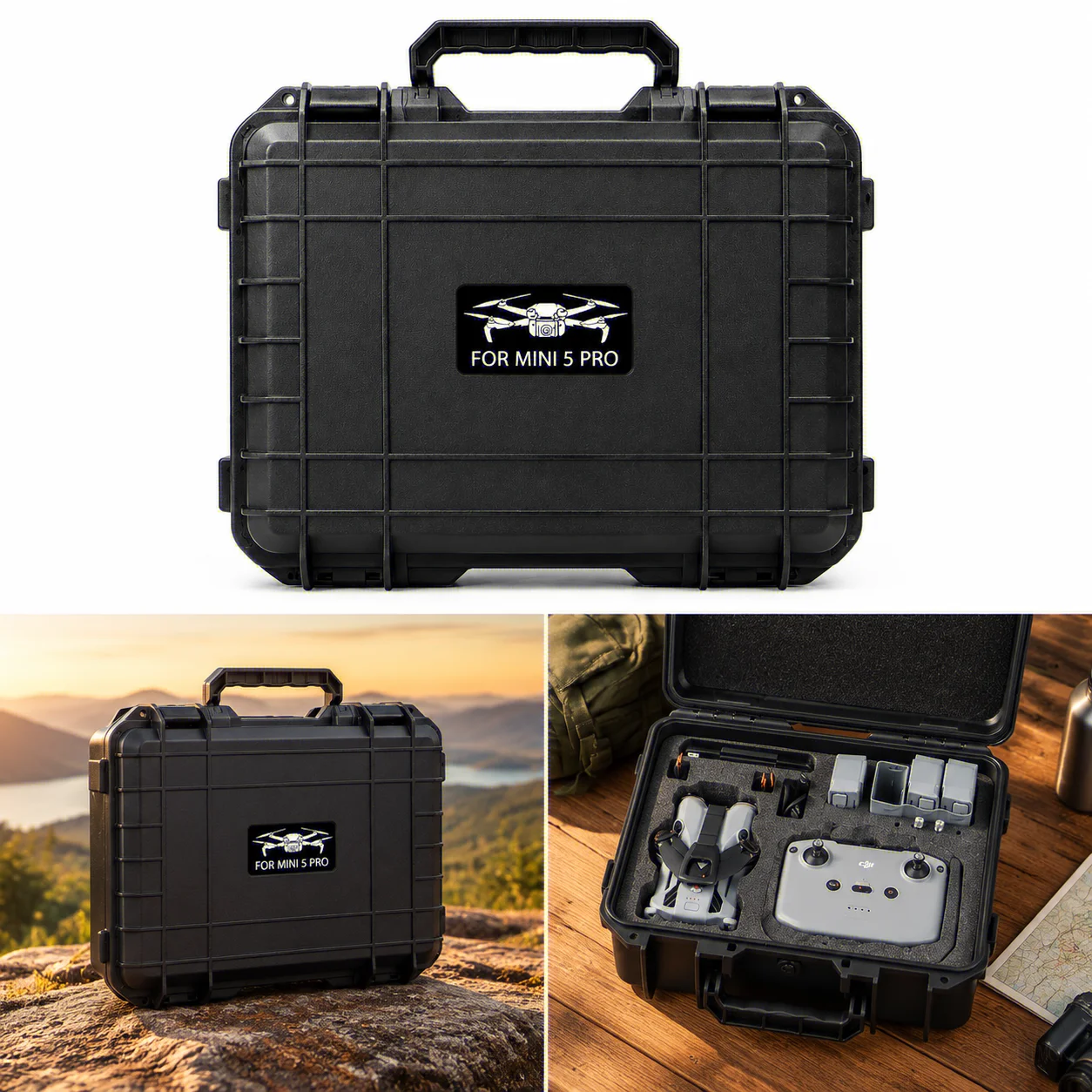 HTMCK Suitable for DJI Mini 5 Pro Storage Case, Mini 5 Pro Explosion-Proof Case, Portable Hard-Shell Large Capacity Case gallery 5