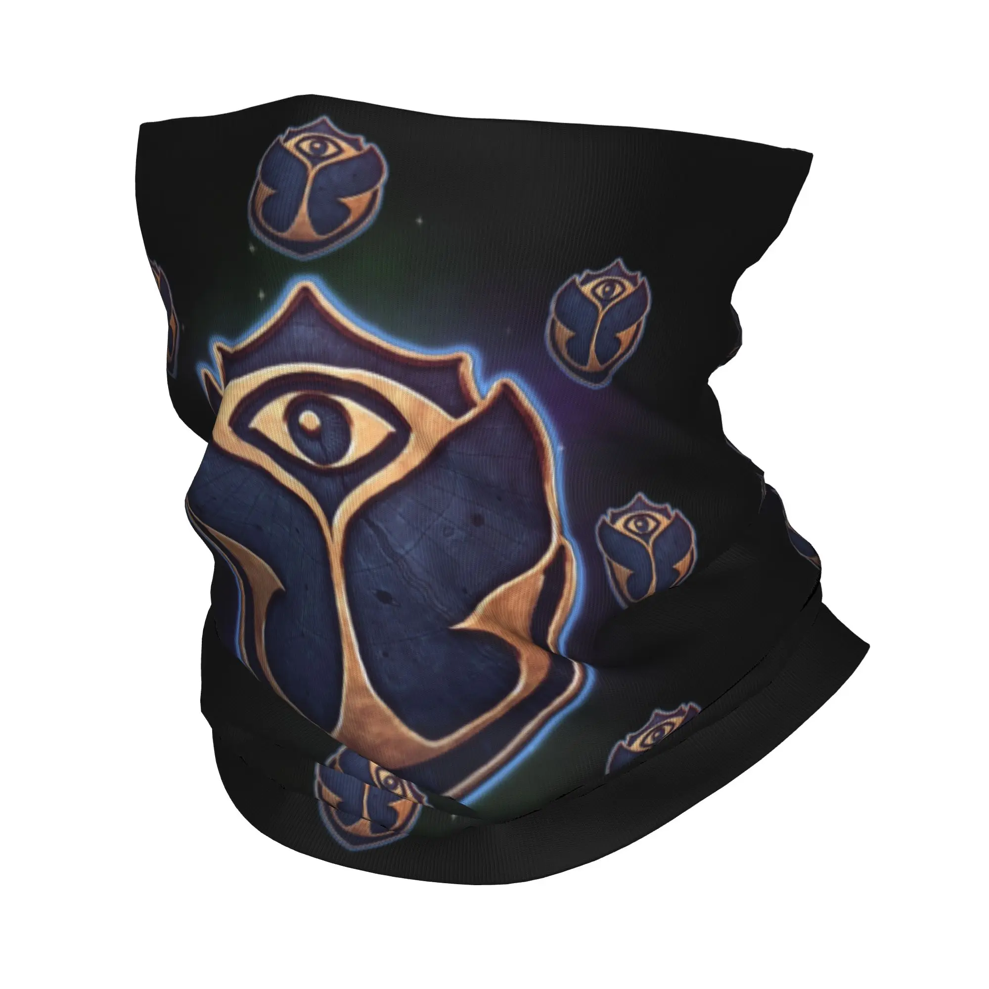 

Custom Tomorrowland Logo Bandana Neck Warmer Men Women Winter Ski Hiking Scarf Gaiter Music Festival Face Cover