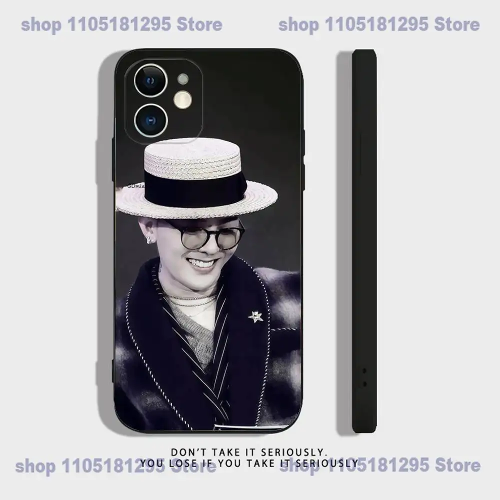 Чехол для телефона G-D Singer G-Dragon-S для iPhone 17,16,15,14,13,12,11,XR,Pro,XS,Max,XR,Plus,Mini Мягкий силиконовый черный противоударный чехол
