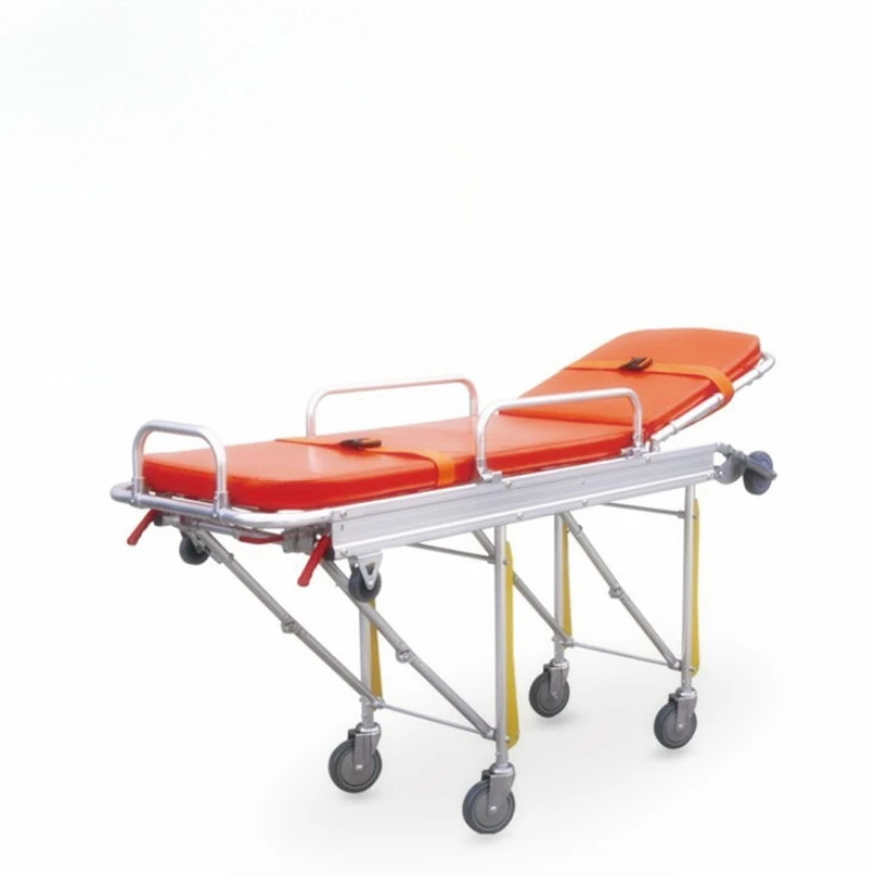 Ambulance stretcher thickened aluminum medical stretcher car