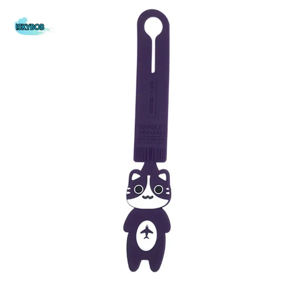 

Cartoon Travel Luggage Tag Handbag Label Cat Boarding Pass Baggage Boarding Tag PVC Airplane Suitcase Tag Airplane Check-in