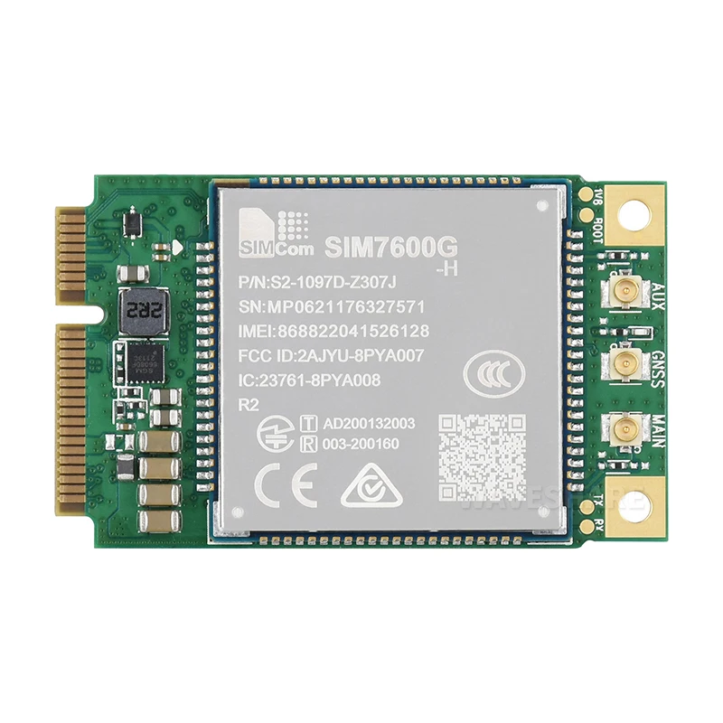 PCIe TO MiniPCIe 4G Gigabit Ethernet RJ45 USB-концентратор HAT+ Дополнительный SIM7600G-H/EG25-G для Rasberry Pi 5