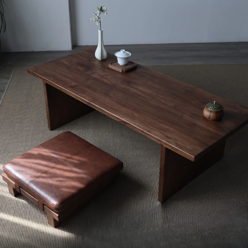 

tatami bay window small table coffee table modern simple living room home original solid wood kang few short few tea table