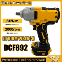 Fit Dewalt DCF892 812N.m Brushless Electric Wrench 1/2Inch Cordless Impact Driver High Torque Three Speed Auto Repair PowerTools