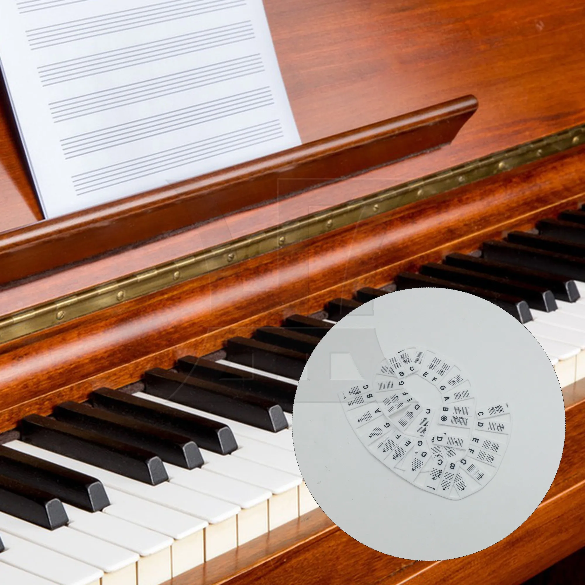 

Yibuy 1set Piano Keyboard Sheet Music Note Stickers for Electric Piano