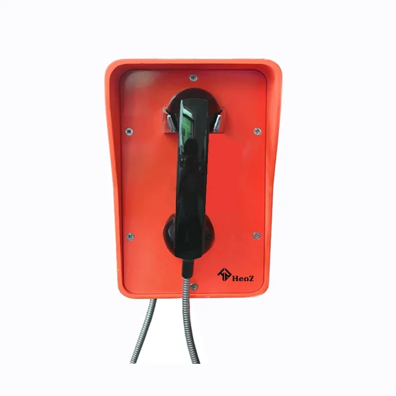 Instock Red Outdoor Orange Rugged PSTN Wall Mount Fire SIP POE Telephone Set IP Weatherproof  GSM 4G SOS Hotline Marine Phone