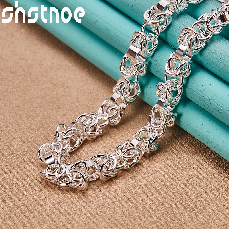 

SHSTONE 925 Sterling Silver Dragon Head Chain Necklace For Women Men Fashion Party Engagement Wedding Birthday Jewelry Gifts