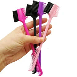 Edge Brush Comb Vendor Double Sided 3 in 1 Edge Control Brush For Baby Hair Salon Hair Comb Brushes Beauty Tools Hairbrush