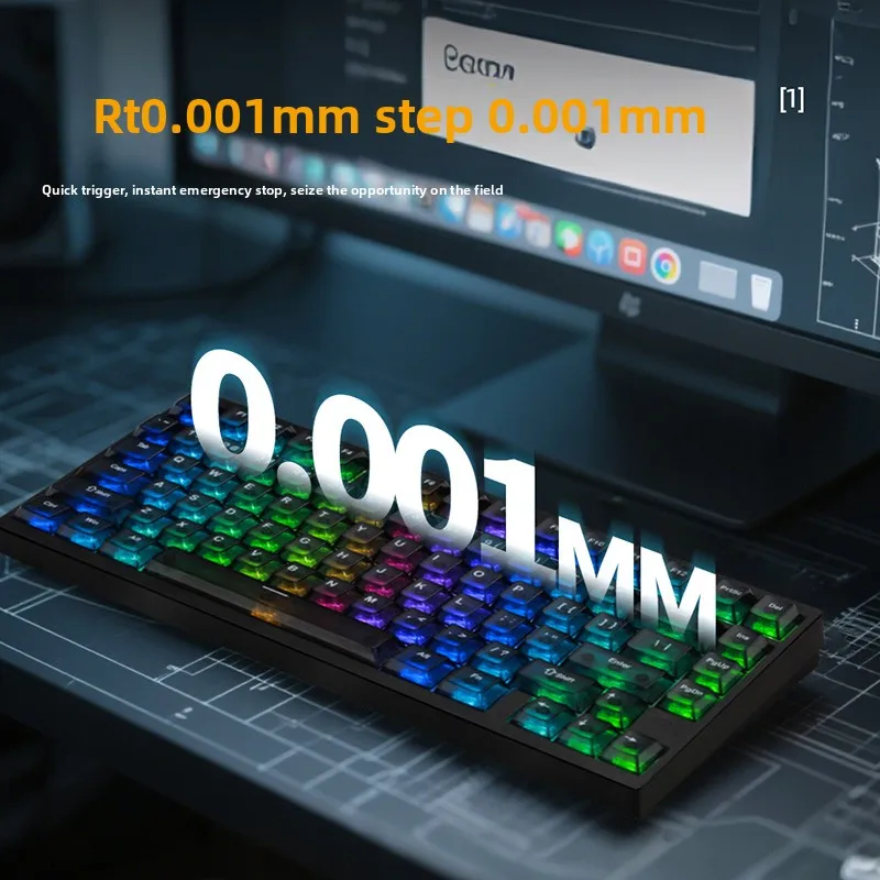 Irok mg75 pro teclado mecânico mg75 max interruptor magnético 0.001rt estrutura de junta de liberação rápida 8k teclado para jogos de baixa latência