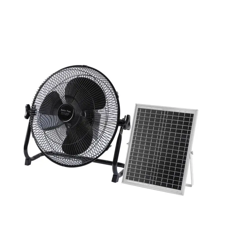 16 Inch Industrial Electric Fan High Wind Construction High Power Floor Fan Powerful Desktop Floor Fan With Solar Panel