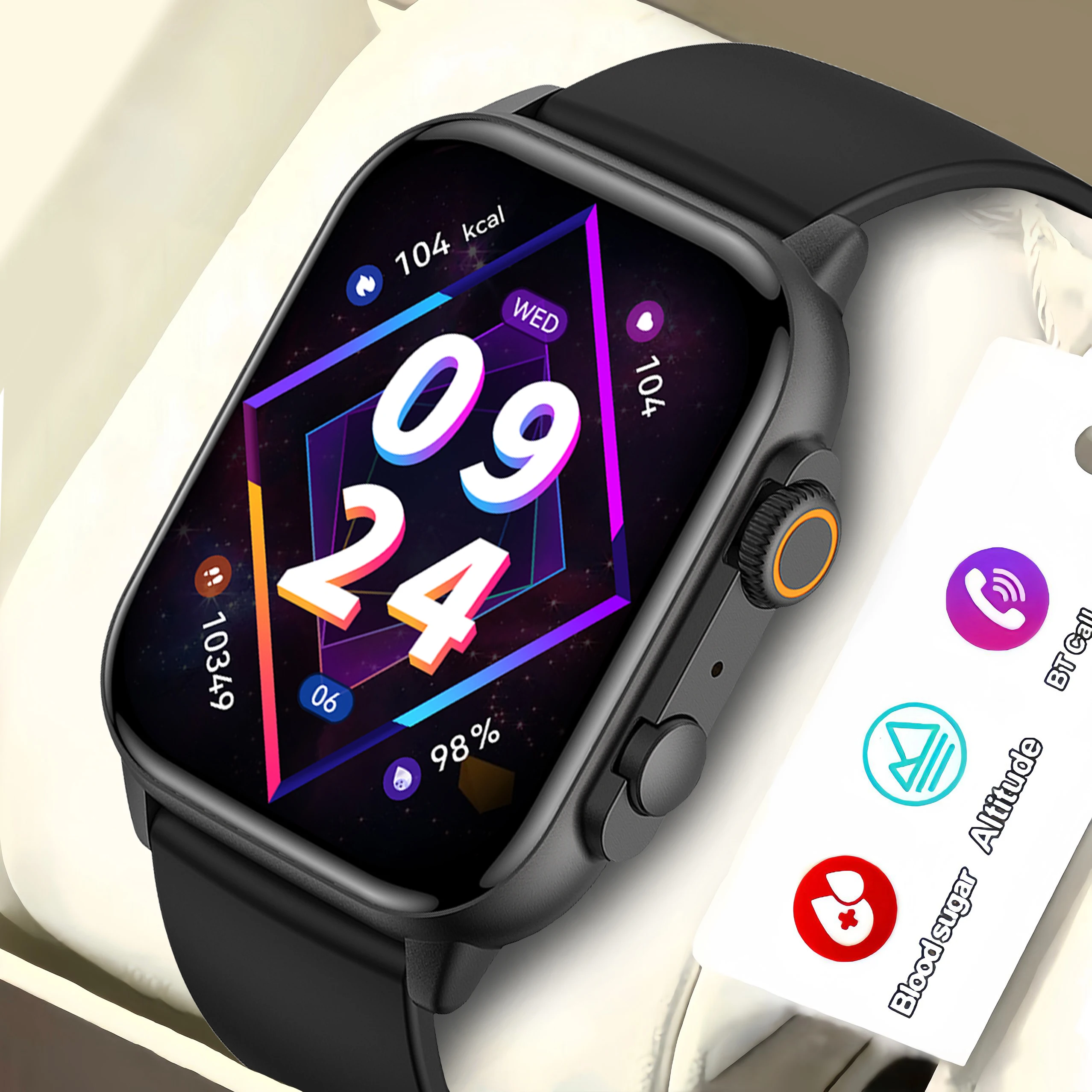 

Maoyuan's new NFC men's intelligent sports heart rate smartwatch is compatible with Android 4.4 and above, iOS 9.0 and above