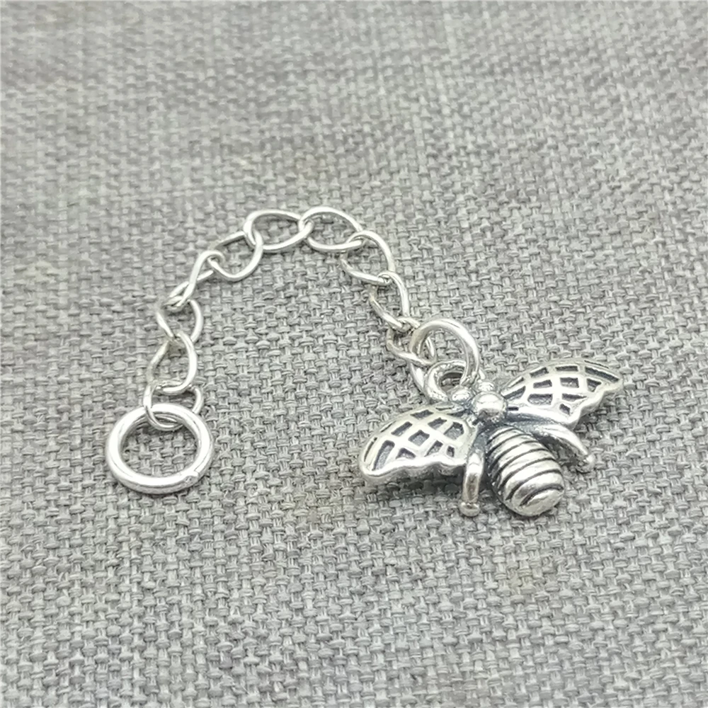 1 Piece Honey Bee Extension Chain in 925 Sterling Silver for Bracelet and Necklace Making