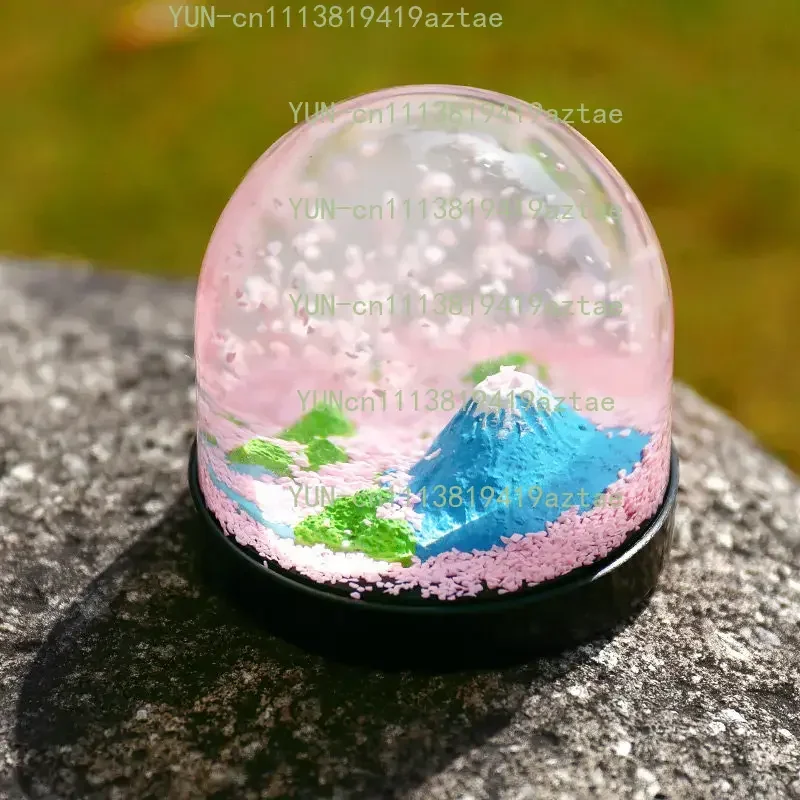 Mount Fuji romantic cherry blossom crystal ball snow ball ornament for boyfriend and girlfriend birthday Muse Festival