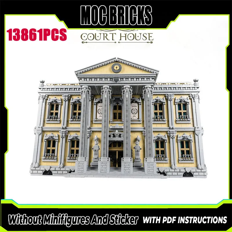 

New MOC Building Blocks, Architectural Models, Medieval Boutique Administrative Buildings Children's Toys Gifts DIY Assembly Set