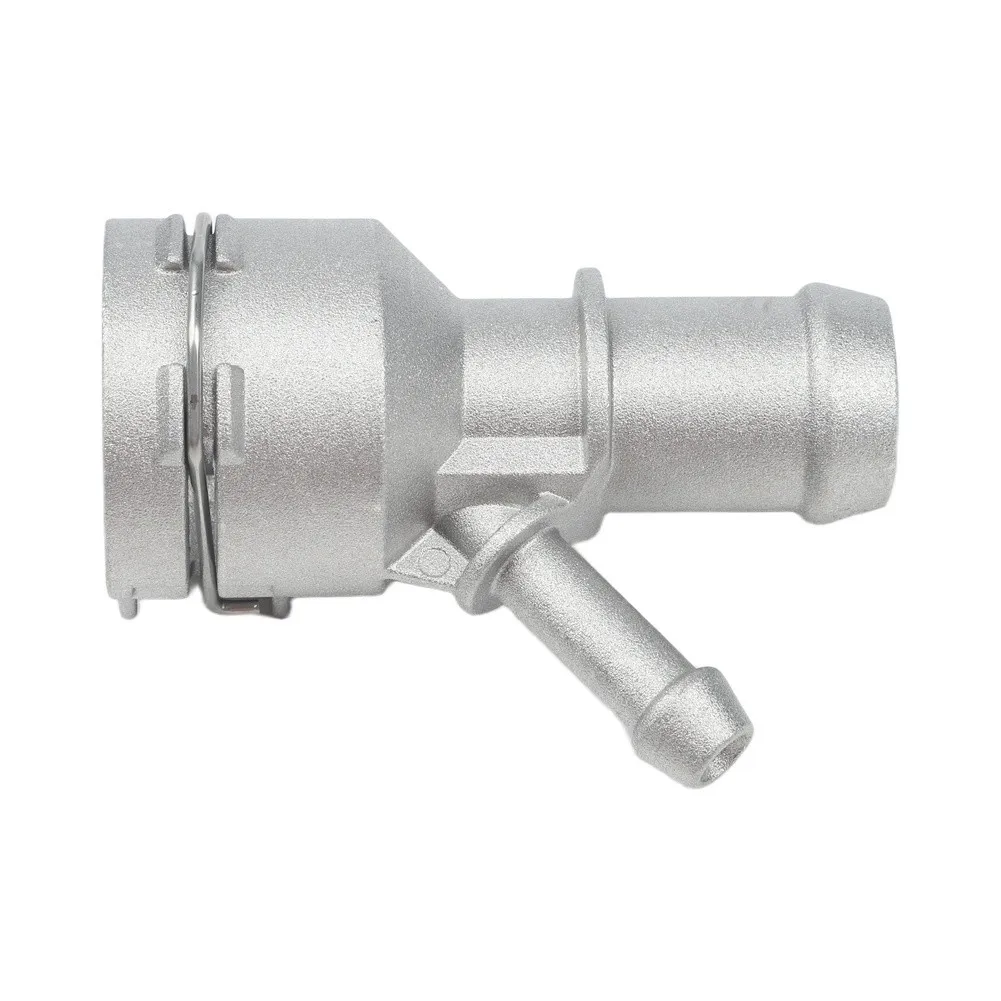 Coolant Fitting Heater Hose For Engine Compartment Aluminum Alloy Engine Compartment Silver Finish Direct Replacement Silver