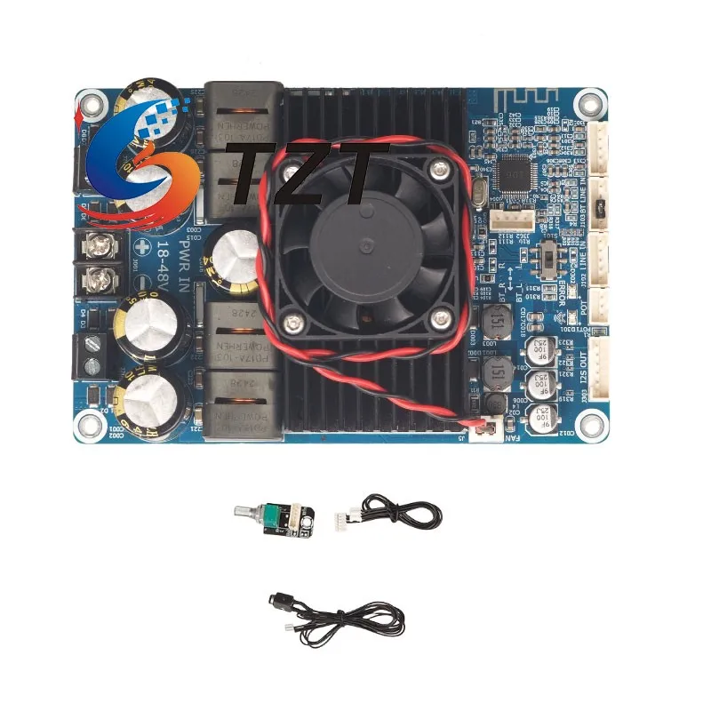 

TZT BDM8 TPA3255 2x300W Bluetooth5.3 Power Amplifier Board Stereo High Power Audio Amplifier Board Support PC DSP Tuning