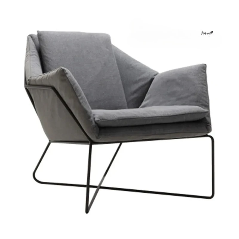 

Simple fabric sofa office living room coffee table combination wrought iron business reception room sofa chair