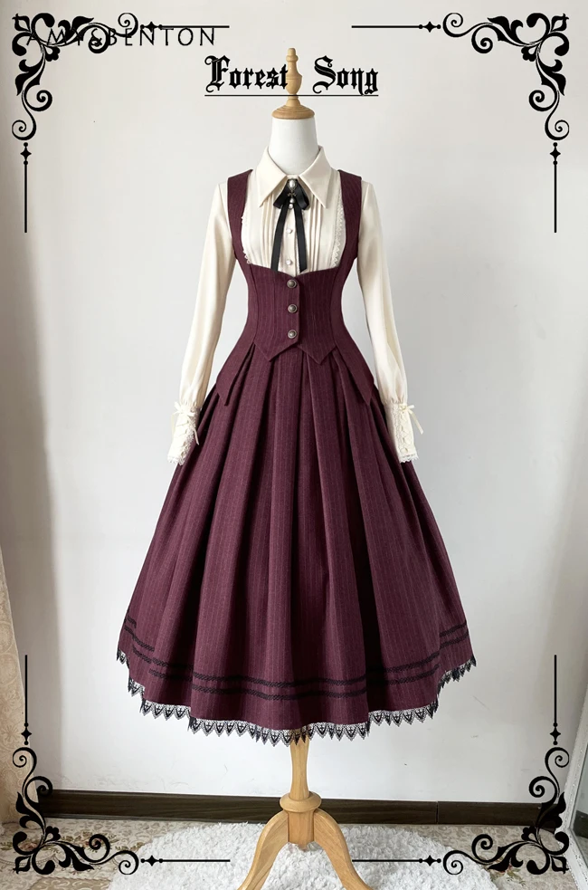 رشيقة خمر المحكمة نمط توتو تنورة حلوة لطيف عالية الخصر التخسيس ألف خط التنانير النساء اليومية الأساسية لوليتا منتصف طول تنورة #5