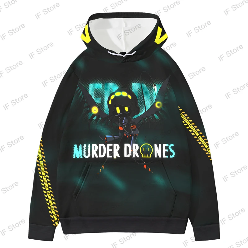 Cool Y2k Cartoon MURDER DRONES Best Friends N UZI New in hoodies&sweatshirts Unisex Teens Kawaii Boys/girls Tops Men's clothing