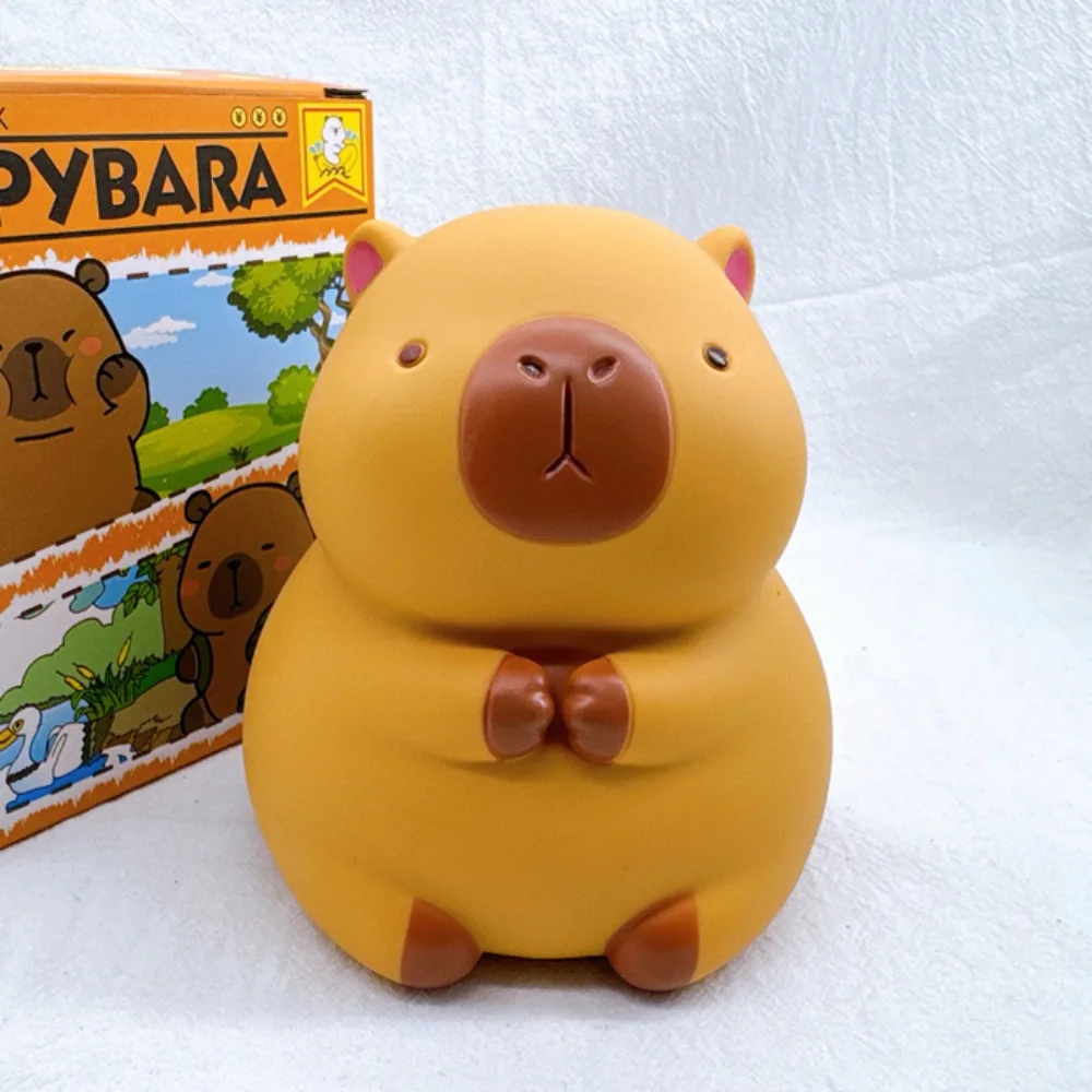 저축 탱크 카피바라 돼지 저금통 대용량 장식 카피바라 돈 상자 Collectible Cartoon Capybara Kids Storage Box
