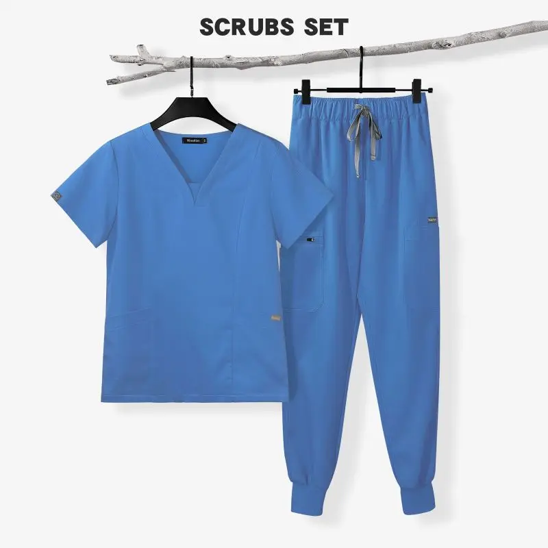 Apotheke Krankens ch wester Uniform Krankenhaus Arzt Arbeits kleidung mehrfarbige Unisex kurz ärmel ige orale Zahn chirurgie Uniformen medizinische Peelings Sets