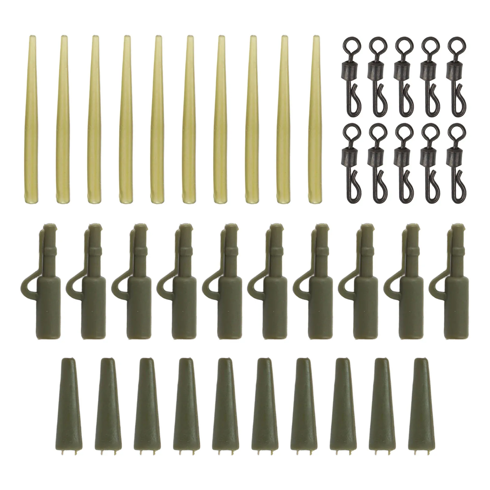 

40 шт. аксессуаров для карповой рыбалки: быстросъемные вертлюги, клипсы, защитные втулки от запутывания, оснастка для карповой ловли, снасти для грубой рыбалки, Pesca