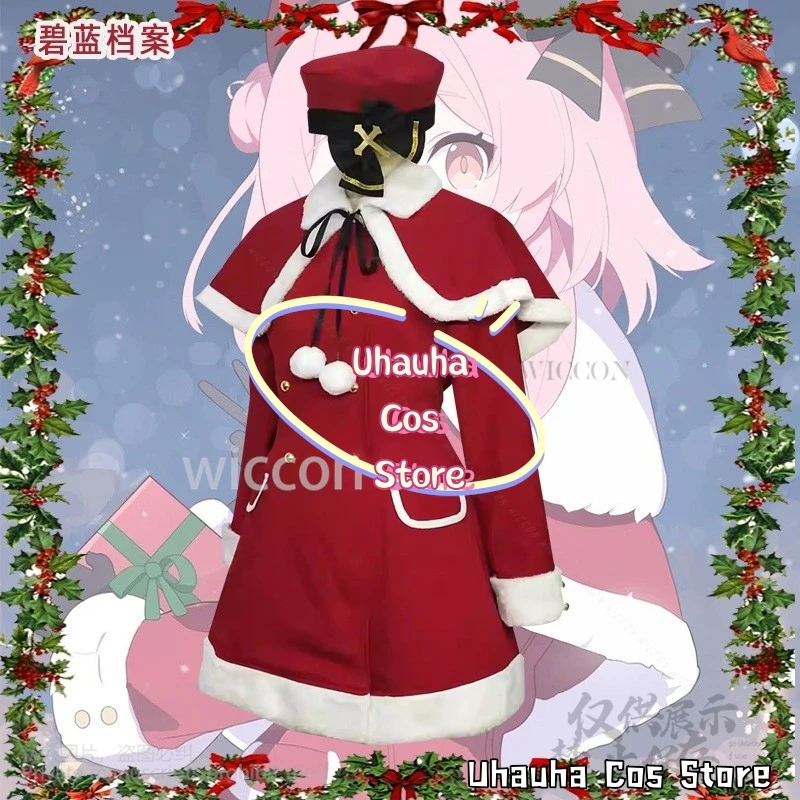 Anime Game Blue Archive Cosplay Sumi Serina Costume Christmas Nurse Red Dress Lolita Pink Wigs For Girls Woman Party Customized