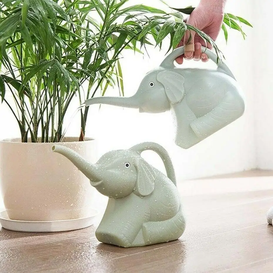 1 Pcs New Cute Plastic Elephant Shape Watering Pot Can Plant Outdoor Irrigation Home Gardening Tools Equipment Garden Supplies