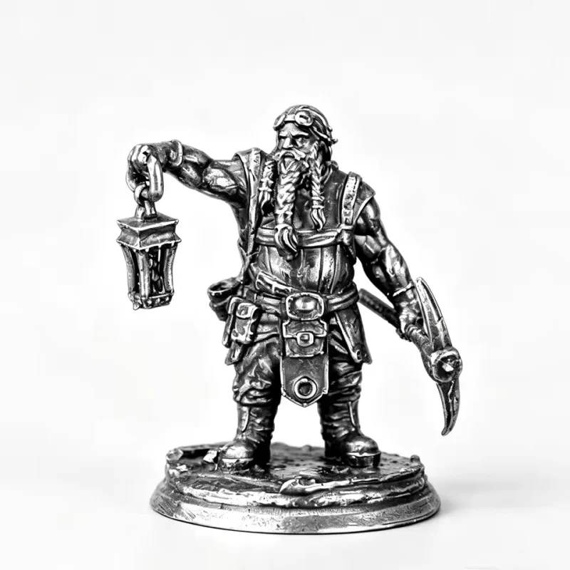 Metal RPG Tabletop Game Miniatures, Unpainted Paintable Figurines, Collectible Soldier Model Ornament, Gift for Boyfriend