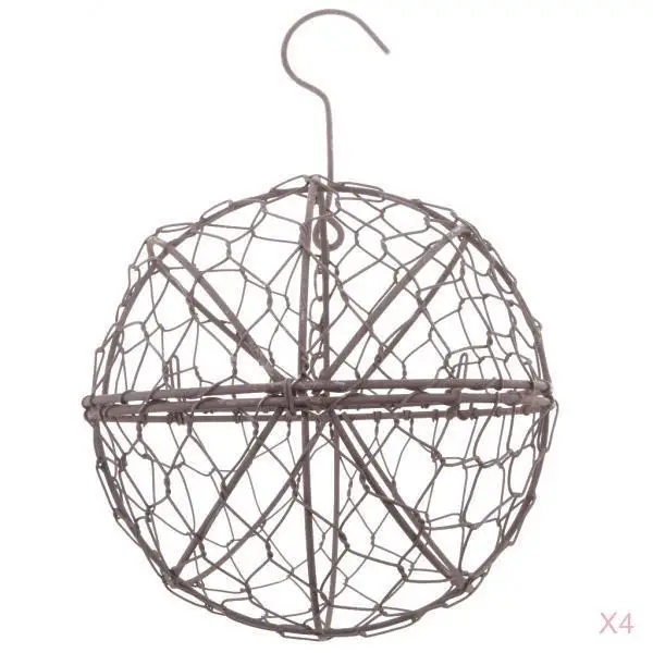 Succulent Pot Iron Box Metal Hanging Planter Wire Wreath Plant Holder for Outdoor Decorations Garden Ornament