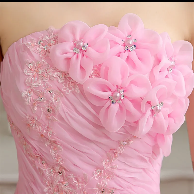 Maßgeschneidertes Ballkleid, süßes Rosa, Vestidos De 15 Blumen, günstige Quinceanera-Kleider, Sweet-16-Debütantin-Kleider 2024, Robe De Bal