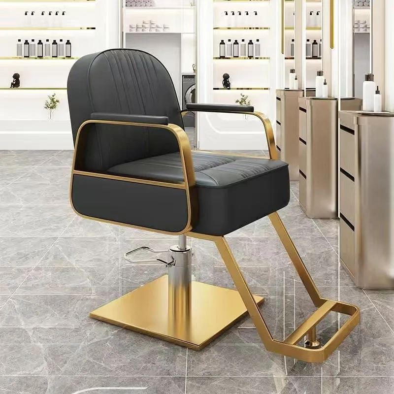 Hair salon chair trendy barber shop hair dyeing and ironing seat hair salon special can lift down salon chair