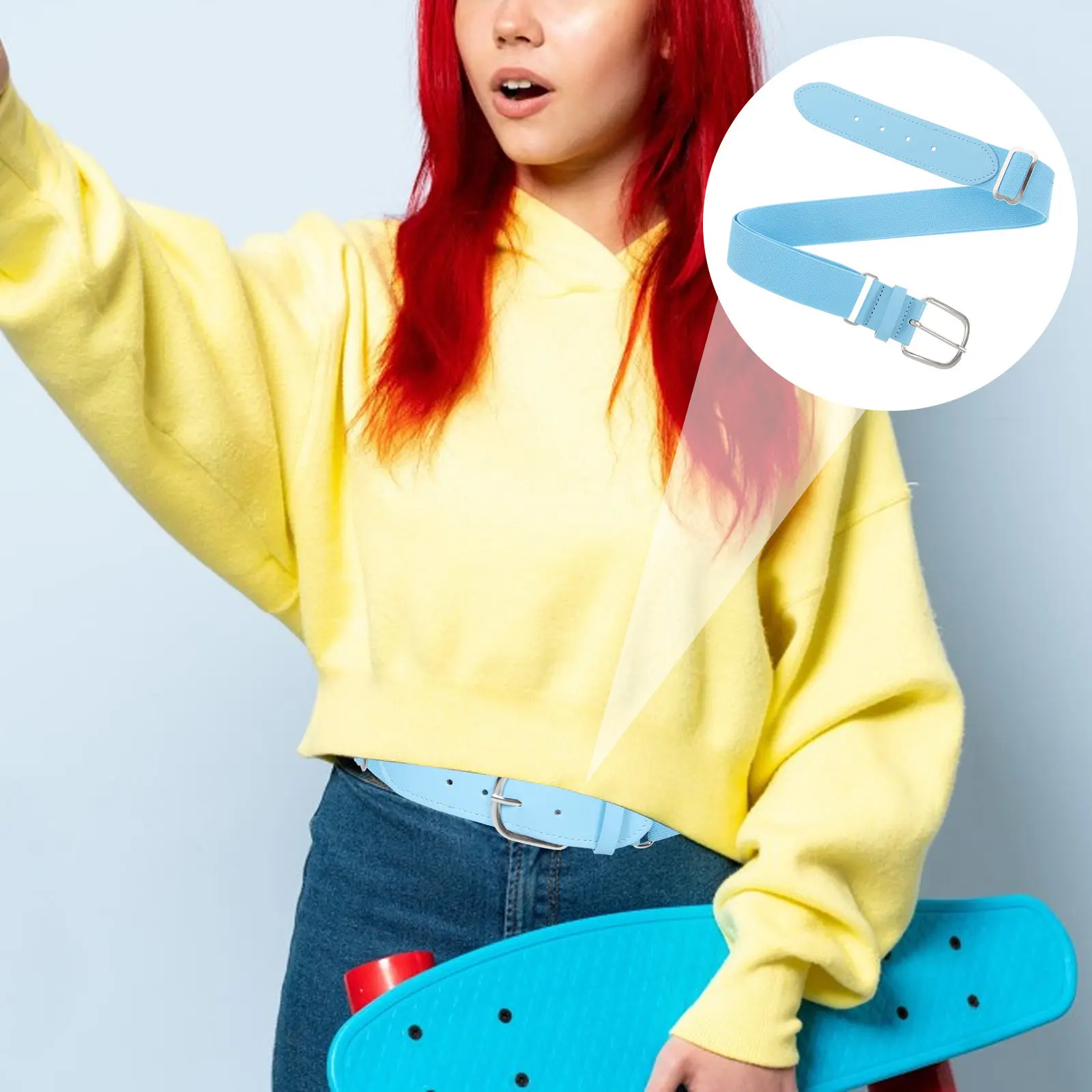 

Молодежный эластичный бейсбольный ремень, регулируемый, эластичный, для софтбола, для детей, мальчиков и девочек, прочный, черный, спортивный пояс