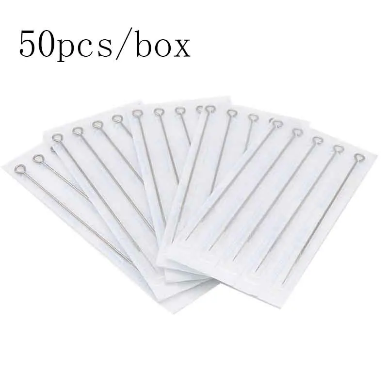 Audersigt 50PCS/Box Disposable Assorted Sterilized Tattoo Needles  Needles RL RS M1 RM for Microblading Machine Gun Grip Tips