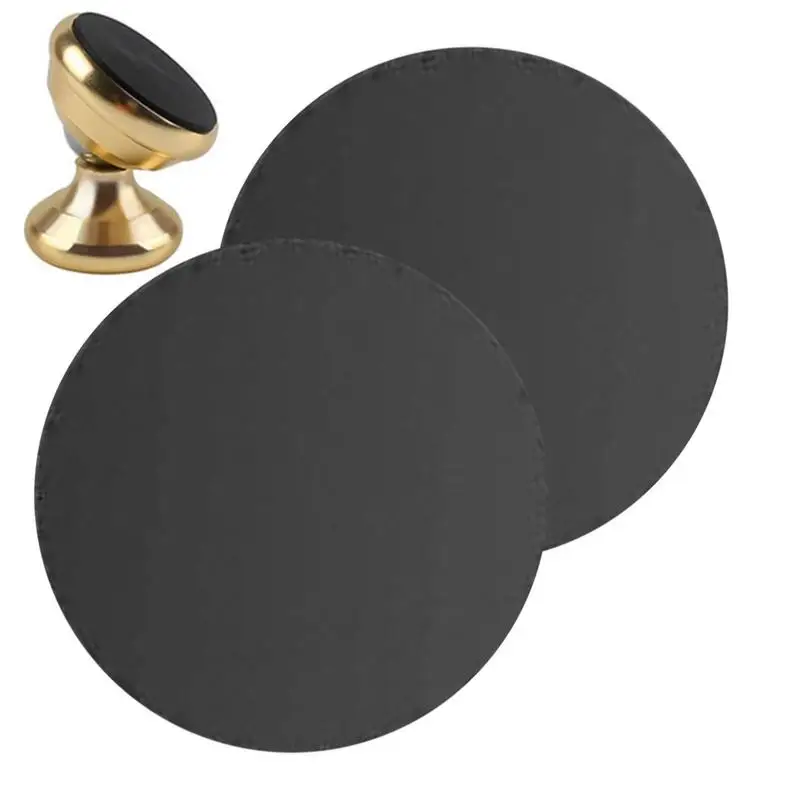 2pcs Mount Metal Plate With Adhesive For Magnetic Mount Car Holder Replacement Metal Plate Kit Magnet Mobile Phone Stand