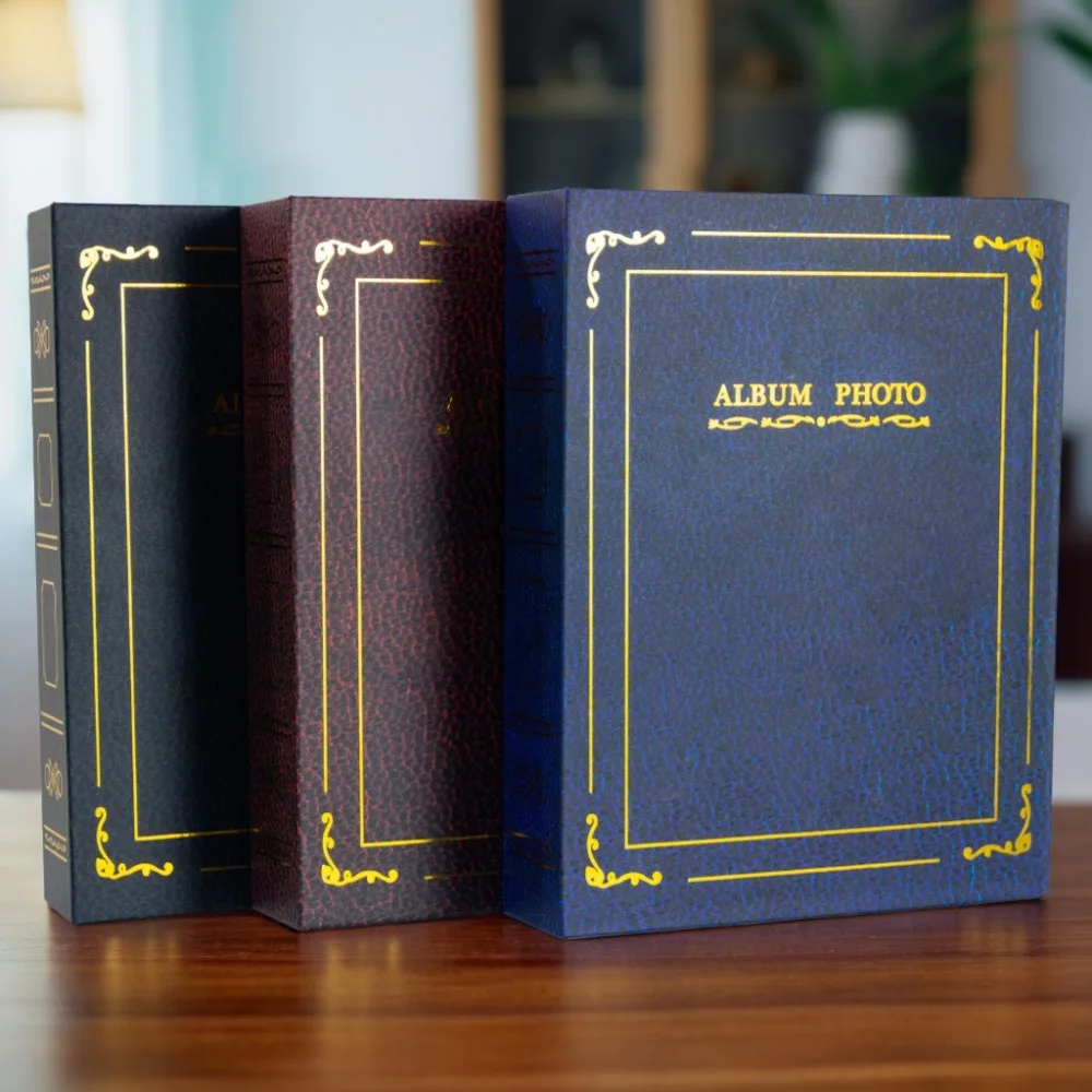 Neue 6-Zoll-Kunst-Fotoalben, klassisches Retro-Klein-Scrapbook-Album, PU-Einband, Fotoaufbewahrung, Familie, 100 Fotos, Bildverwaltung, Album