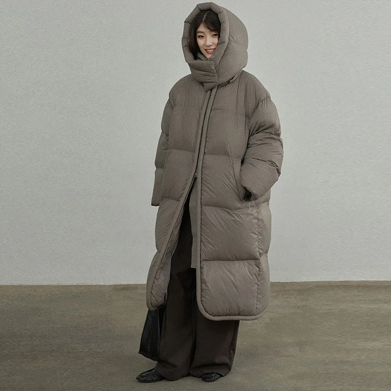 Women's Autumn Winter Down Jacket Mid-length Zipper Personalized Comfortable Casual Design Fashion Advanced New Versatile Skinny