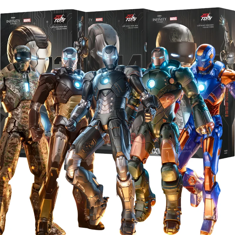 ZD Toys الرجل الحديدي توني ستارك مارك MK14 MK12 MK23 MK37 MK27 ديسكو ظلال المطرقة عمل الشكل أنيمي جمع نموذج الهدايا