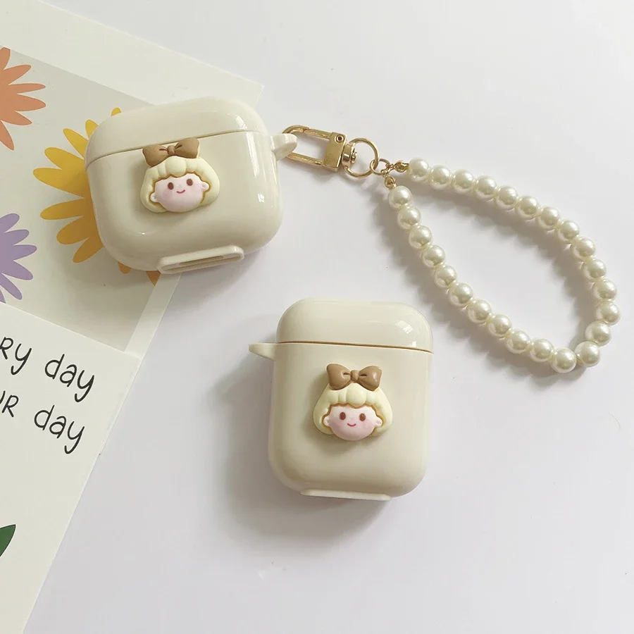Чехол для AirPods 3, чехол для AirPods Pro 3, 2, 1, чехол с милым медведем, корейский жемчужный чехол для наушников airpods3, защитный чехол для телефона airpod 2