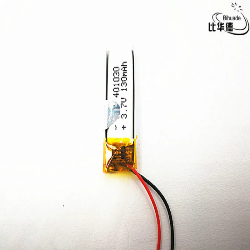 10 szt. Litrowa bateria energetyczna Dobra jakość 3,7 V, 130 mAH, 401030   Polimerowy akumulator litowo-jonowy / litowo-jonowy do zabawek, POWER