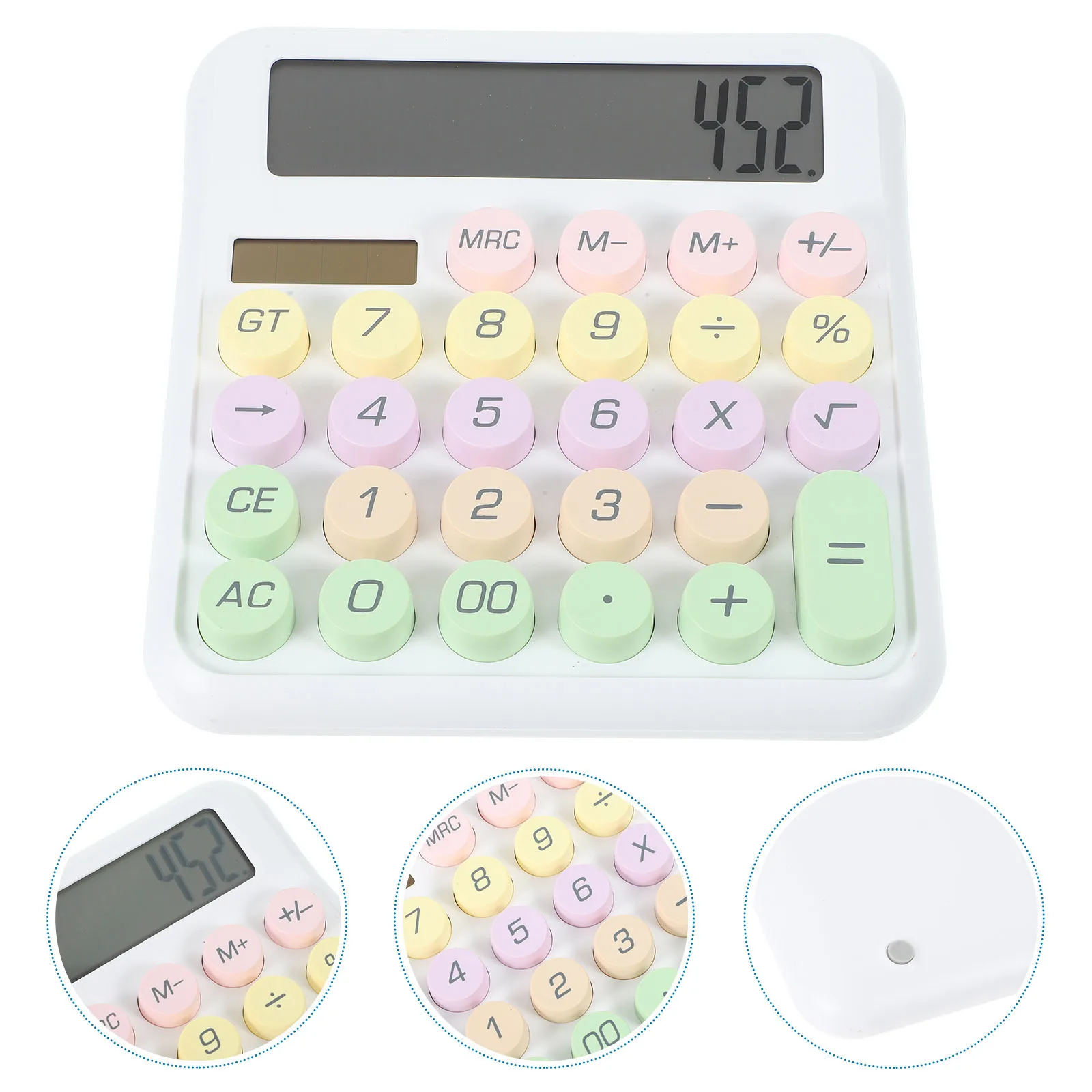 

HONMEET Mechanical Calculator Keyboard Programmable Electronic Tablet Portable Learning Tool White Plastic