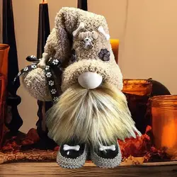 11.81-Inch Stuffed Gnomes Faceless Doll Swedish Tomte Plush Desktop Decor Halloween Dwarf Doll Cute Collectible Figurines for