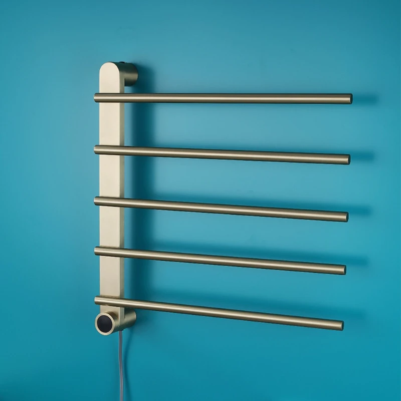 Wholesale stainless steel electric towel rack hanging wall towel rod smart constant temperature drying towel rack