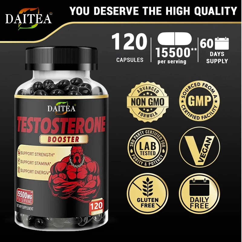 Men's Strength, Energy Booster, Natural Support for Muscle Growth, Stamina & Energy, 120 Capsules