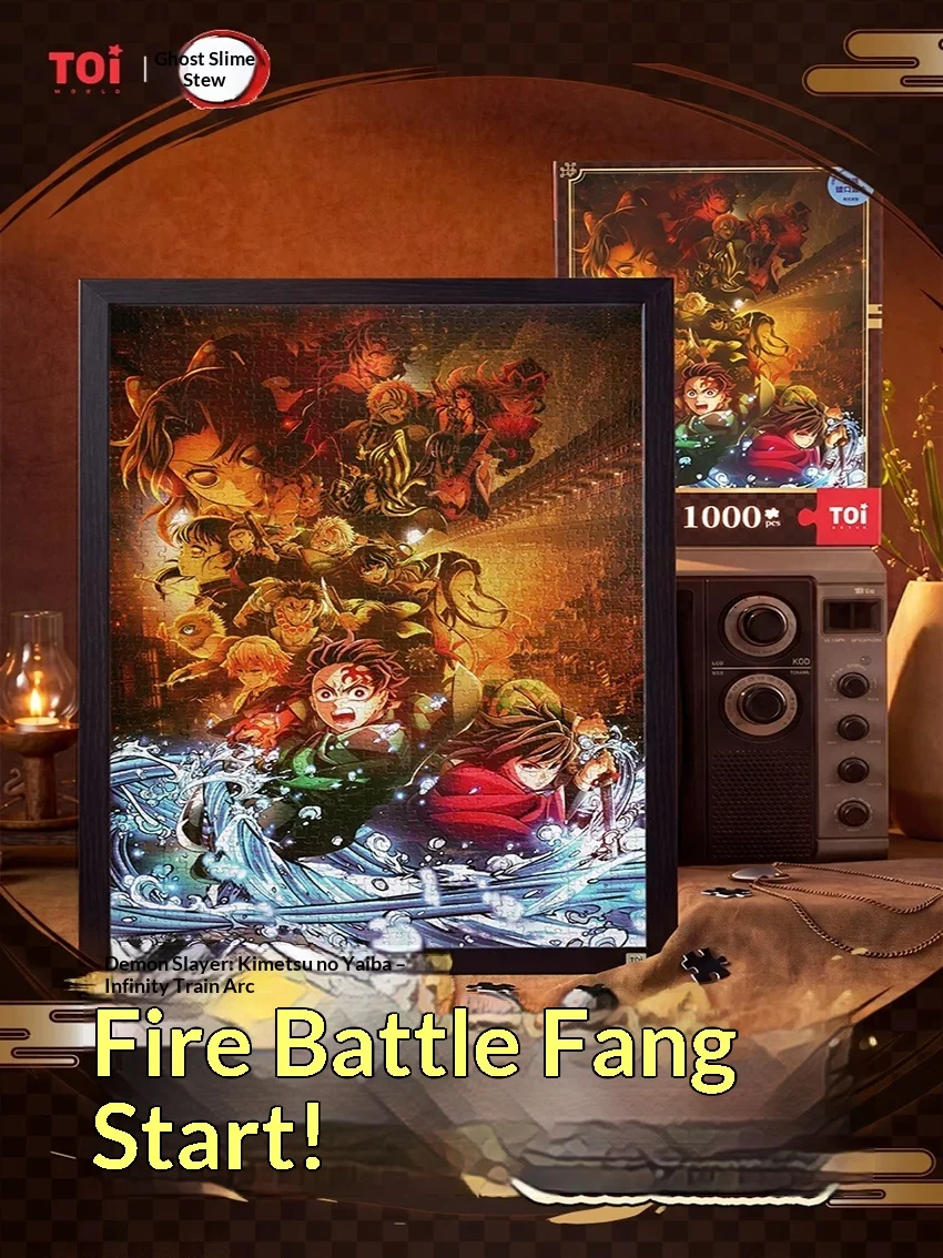 TOI Demon Slayer Jigsaw Puzzle 1000 Pieces DIY Handmade Educational Anime Peripheral Home Decoration For Adults
