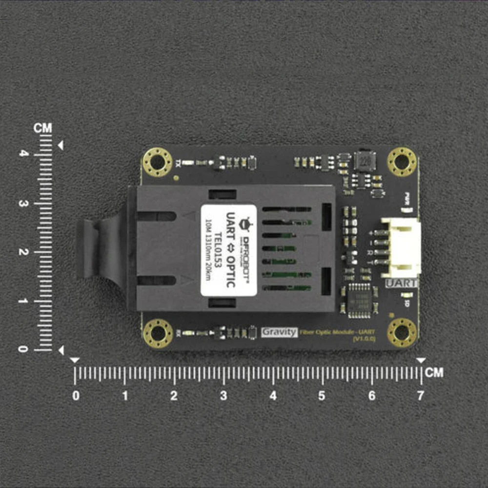 DFRobot Gravity UART Fiber Optic Transceiver Module 10 km complete electrical isolation lightning protection for star networking