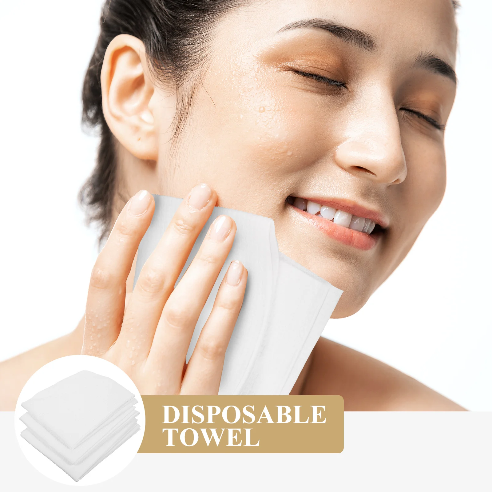 

5 Sets Bath Soft Disposable Towel Absorbent Easy Absorbent Towel Carry Travel Cleaning White Hotel Shower Face